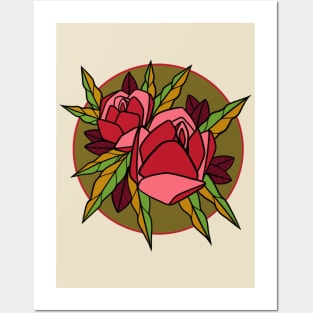 Art Deco roses Posters and Art